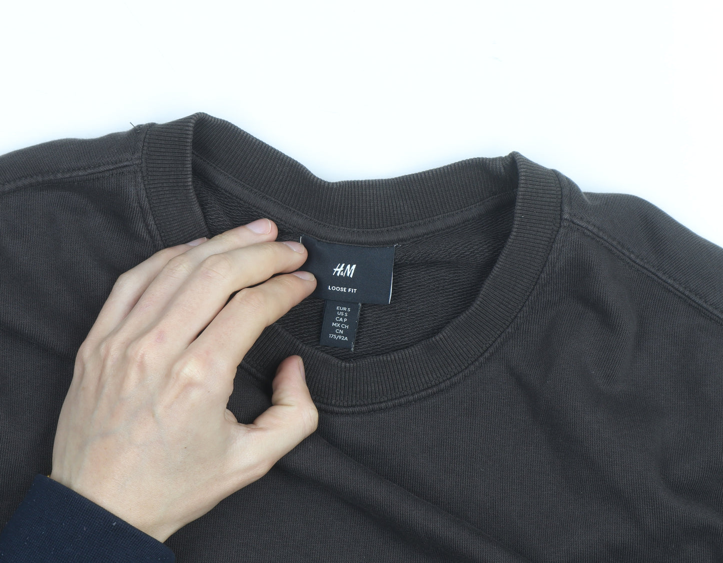 H&M Men's Brown Loose Fit Crew Neck Sweatshirt Size S