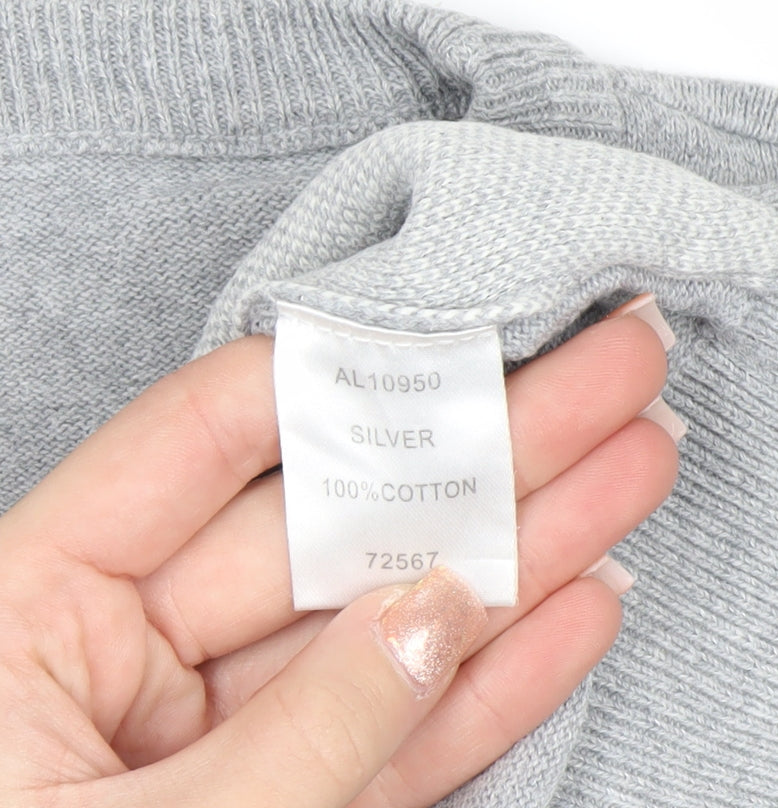 Cotton Traders Women's Silver Bird Knit Cotton Jumper Size 20