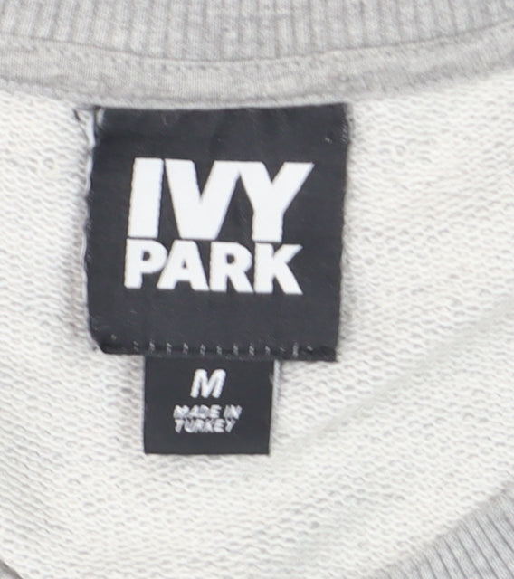 IVY PARK Men's Grey Crew Neck Pullover Sweatshirt M