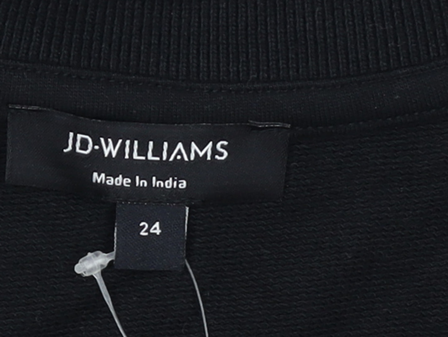 JD Williams Women Black Size 24 Pullover Sweatshirt with Contrast Trim