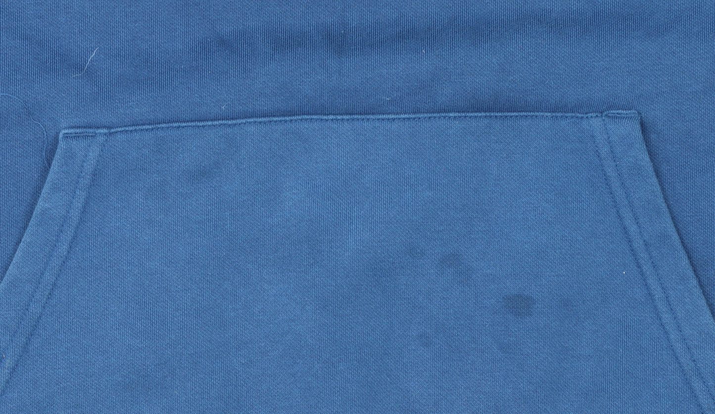 Puma Men's Blue Pullover Hoodie L Sportswear Logo Fleece