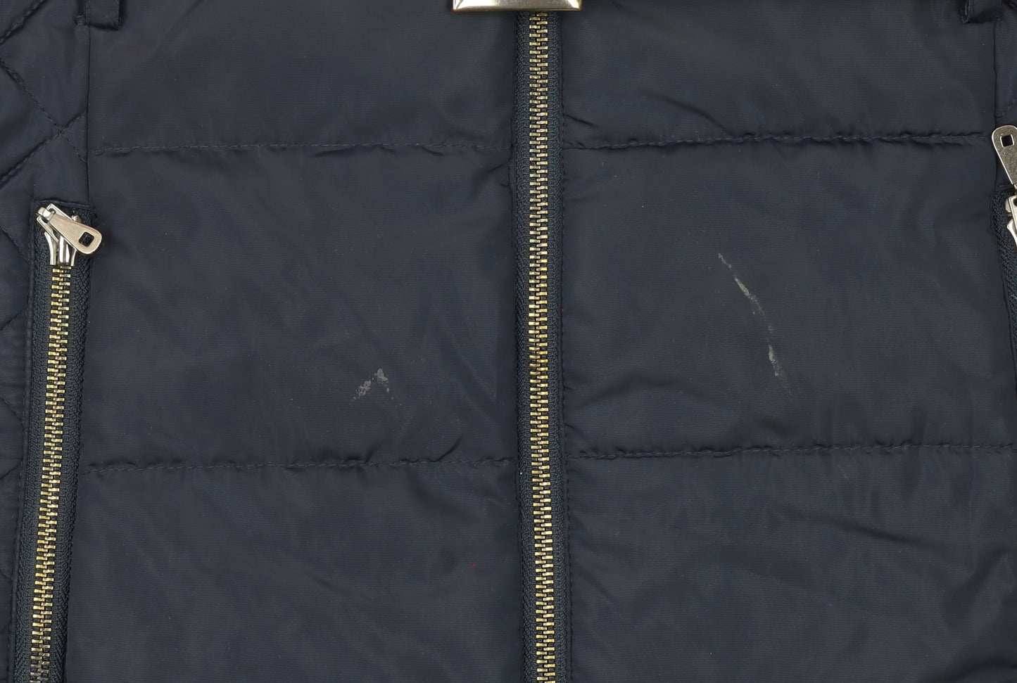 Marks and Spencer Women's Blue Quilted Belted Mid-Length Puffer Coat Size M