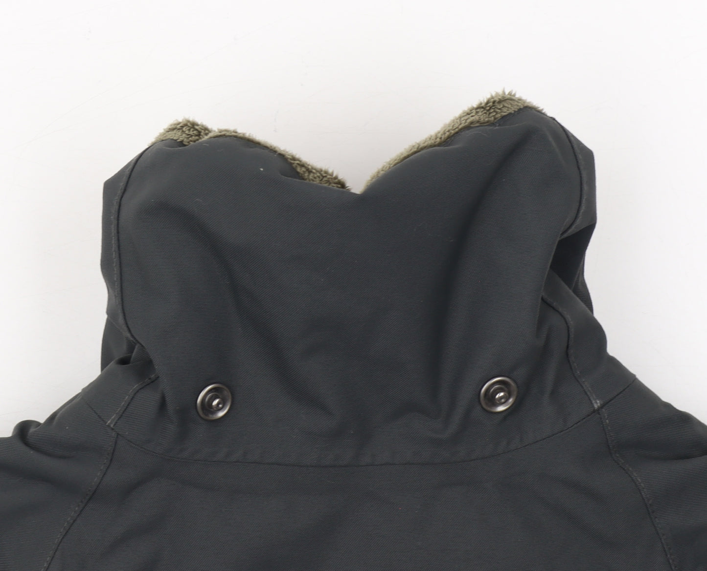 Fouganza Boys Black Water Resistant Lined Riding Parka Jacket 6 Years
