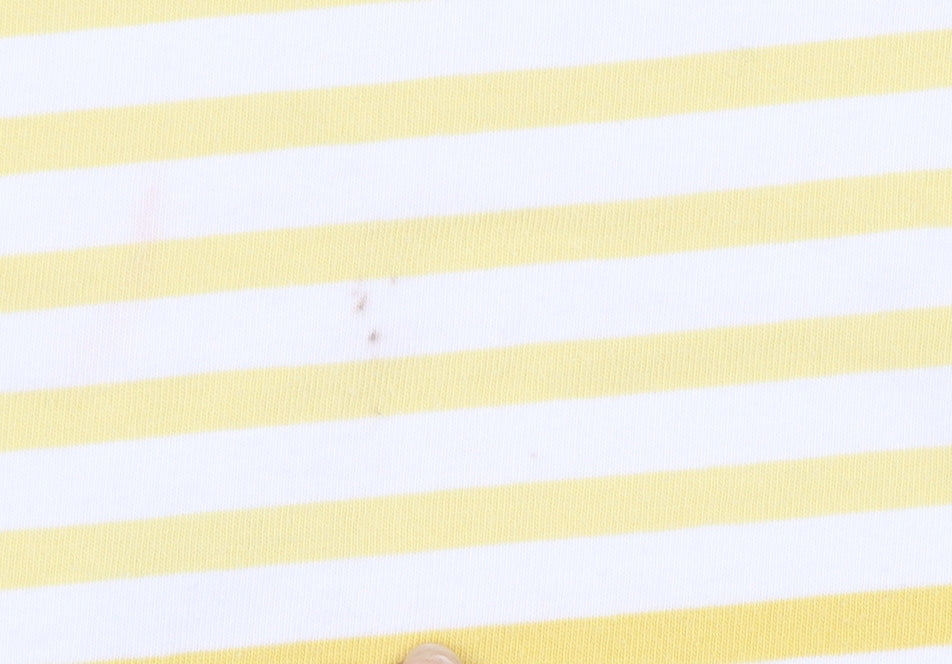 Joules Women Yellow Striped Long Sleeve Bee T-Shirt UK 12