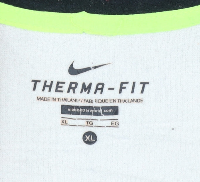 Nike Men's Grey Full Zip Therma-Fit Hoodie XL Sports Fleece