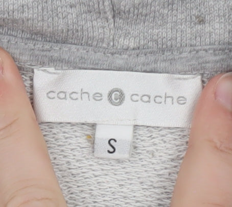 Bench Womens Grey XS Pullover Sweatshirt with Logo Front