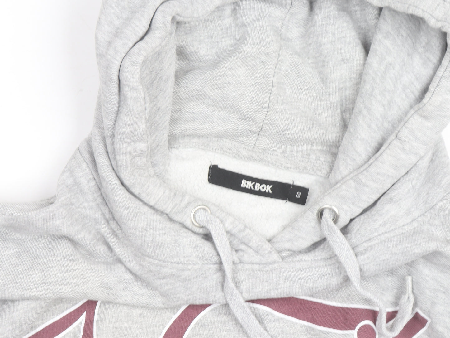 Bik Bok Women’s Grey Vanity Cropped Pullover Hoodie Size S
