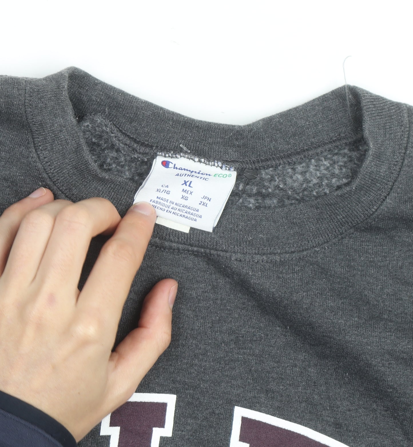 Champion Men's Grey SALem XL Crew Neck Sweatshirt