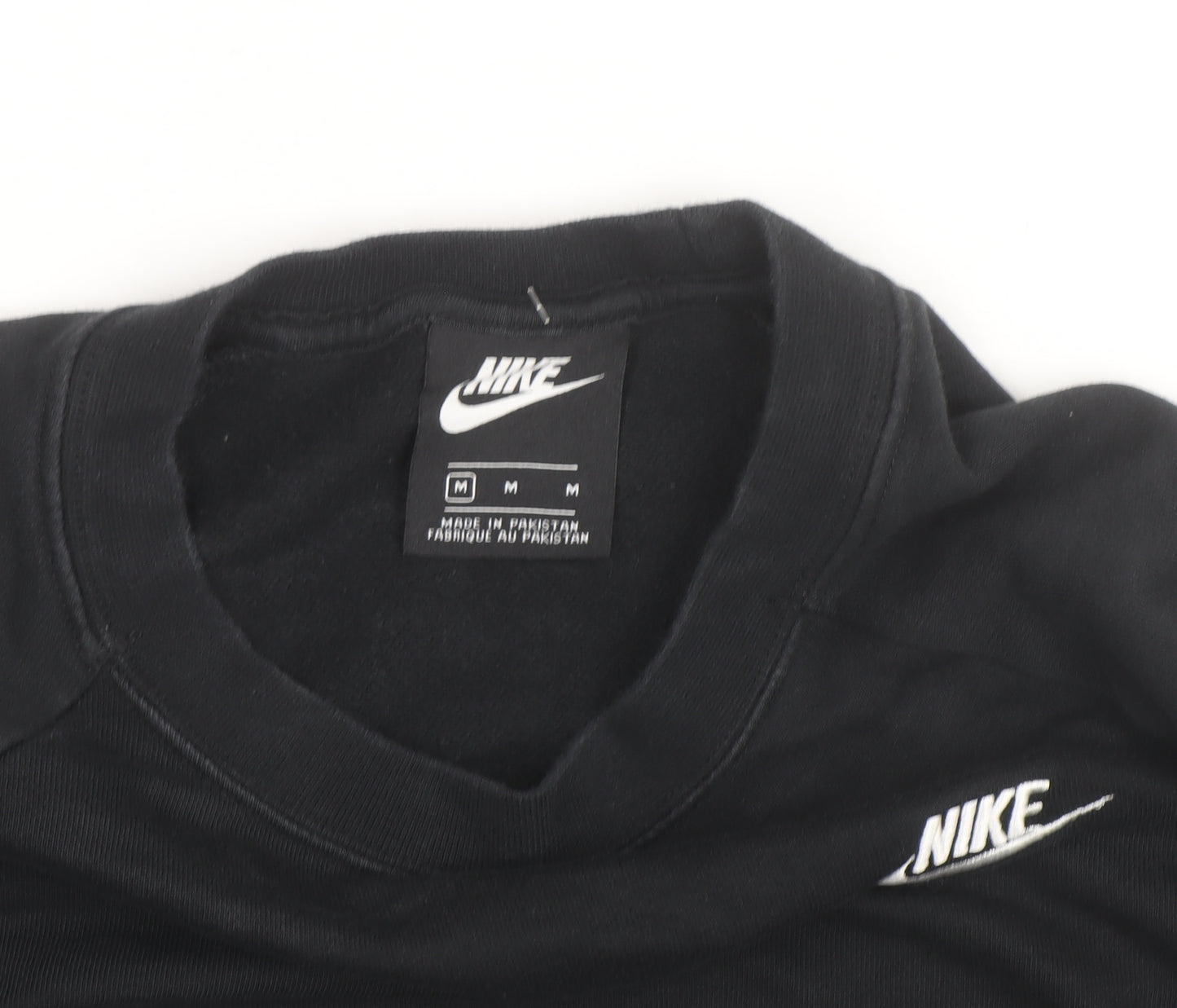 Nike Women's Black Lace-Up Crew Neck Pullover Sweatshirt M