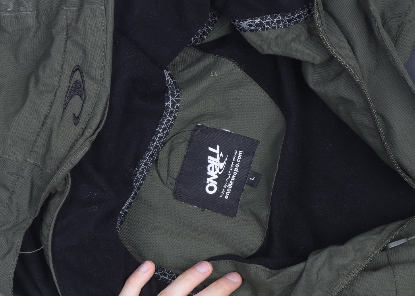 O'Neill Men's Green Waterproof Parka Jacket Size L Hooded Outdoor