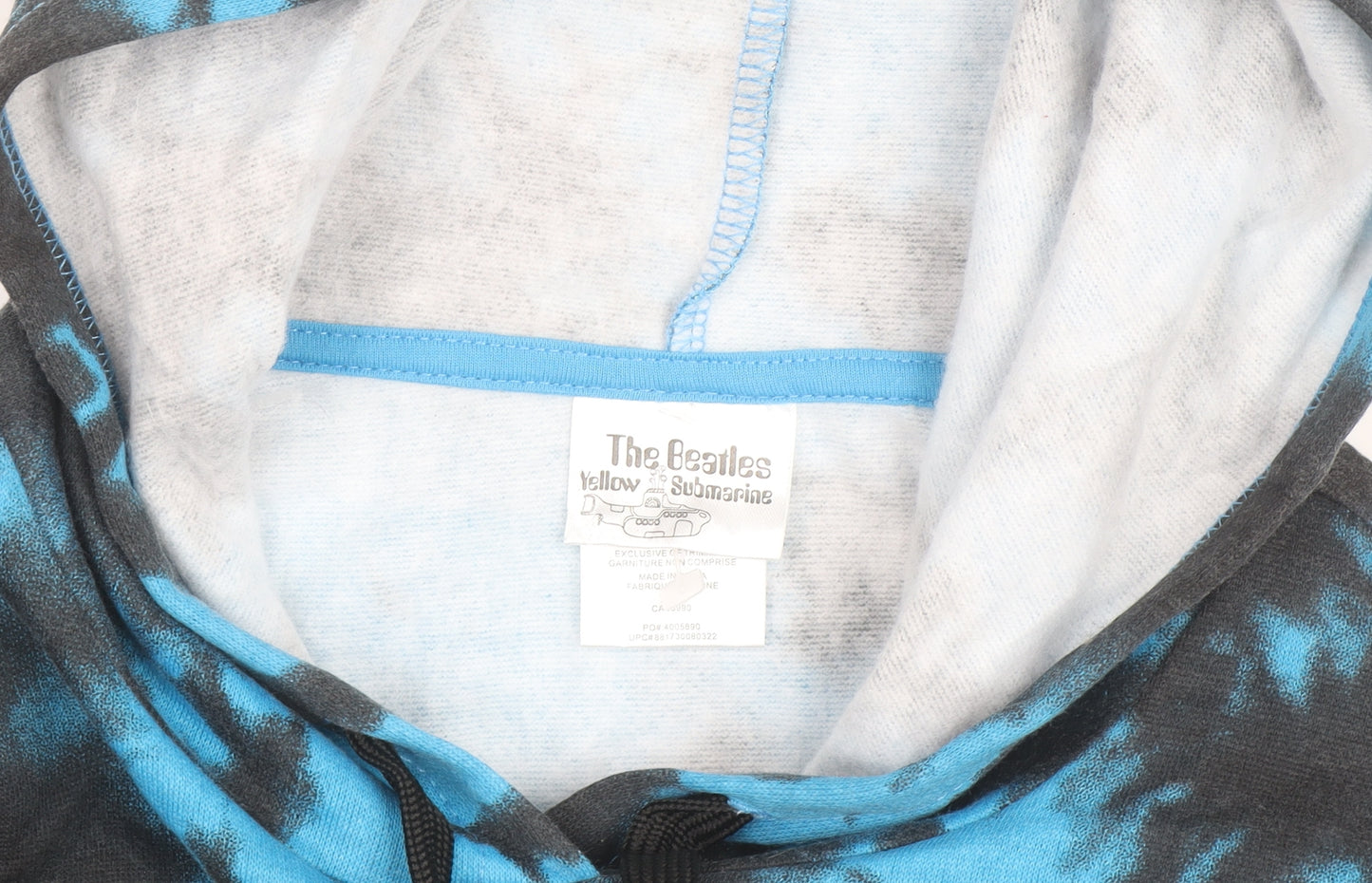 The Beatles Yellow Submarine Blue Tie-Dye Men's Pullover Hoodie M