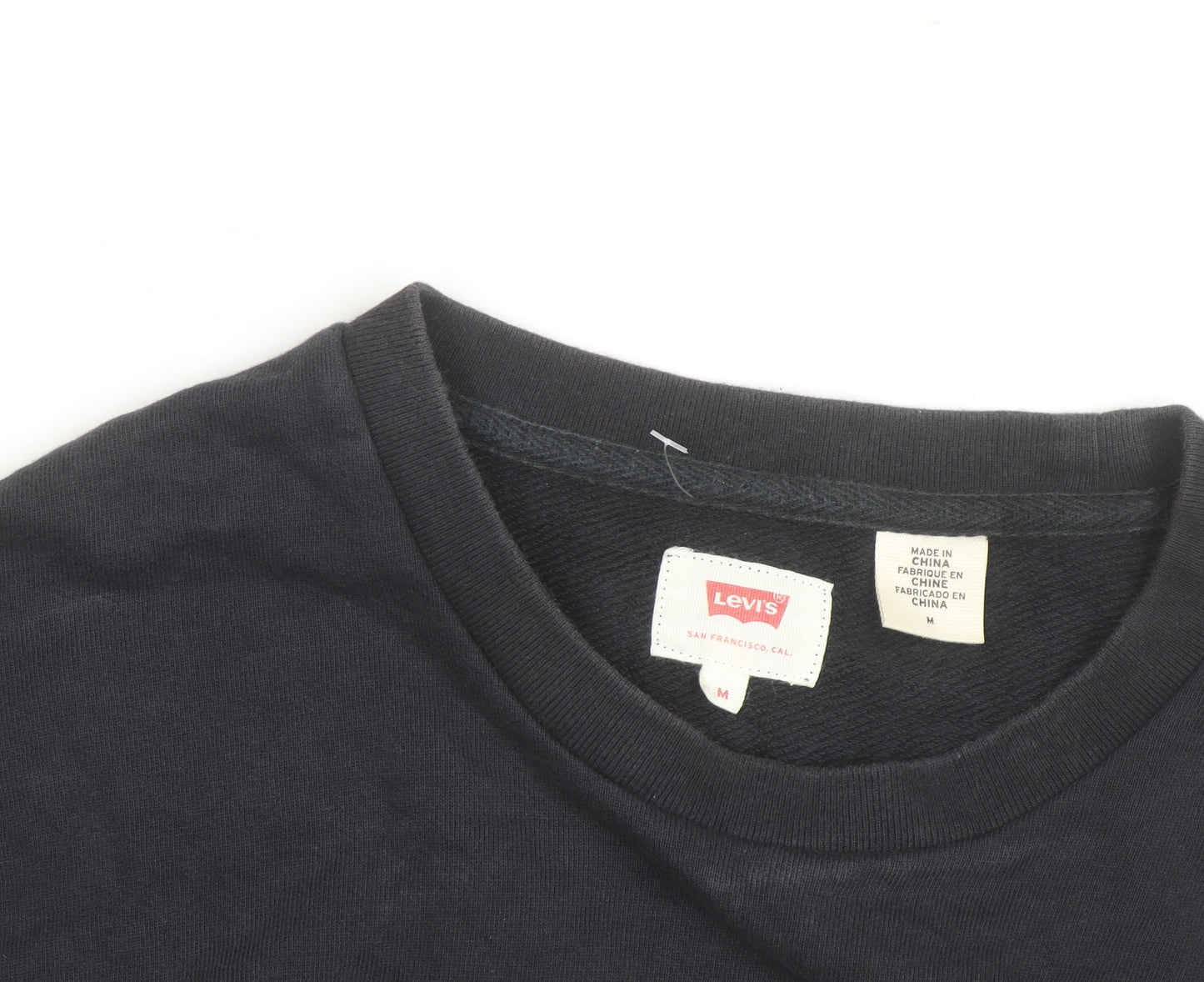Levi's Men's Black Graphic Crew Neck Cotton Sweatshirt M