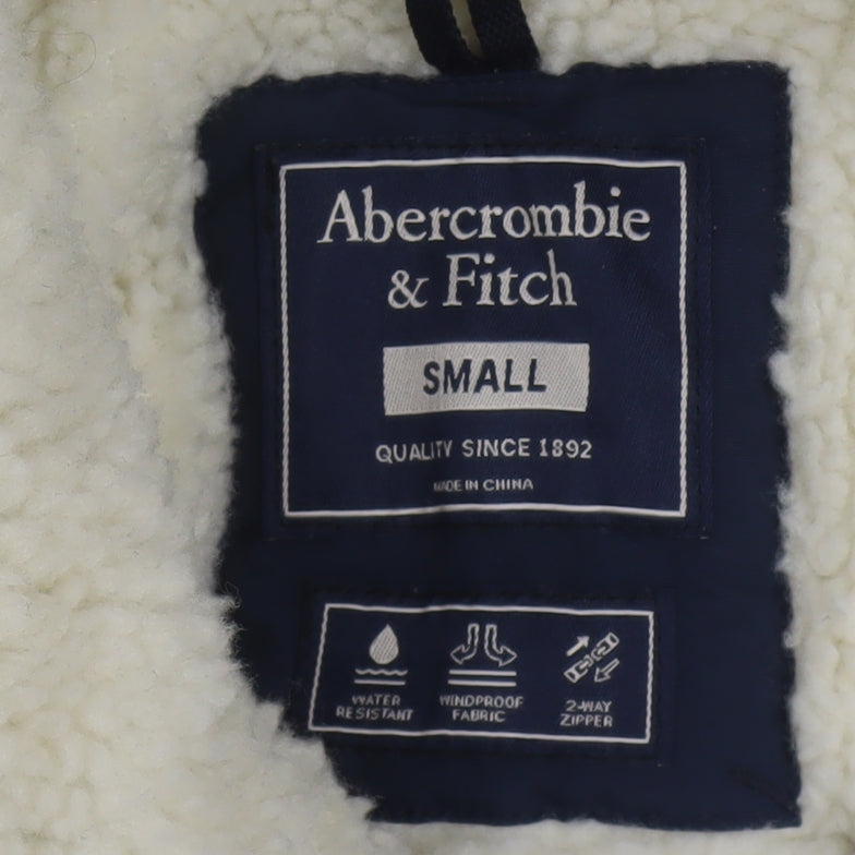 Abercrombie & Fitch Mens Blue Hooded Parka Jacket Small Windproof