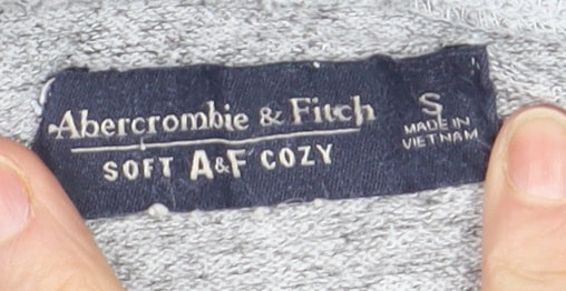 Abercrombie & Fitch Women's Grey Small Pullover Hoodie Soft Knit