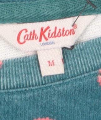 Cath Kidston Women's Blue Floral Long Sleeve Cotton T-Shirt Size M