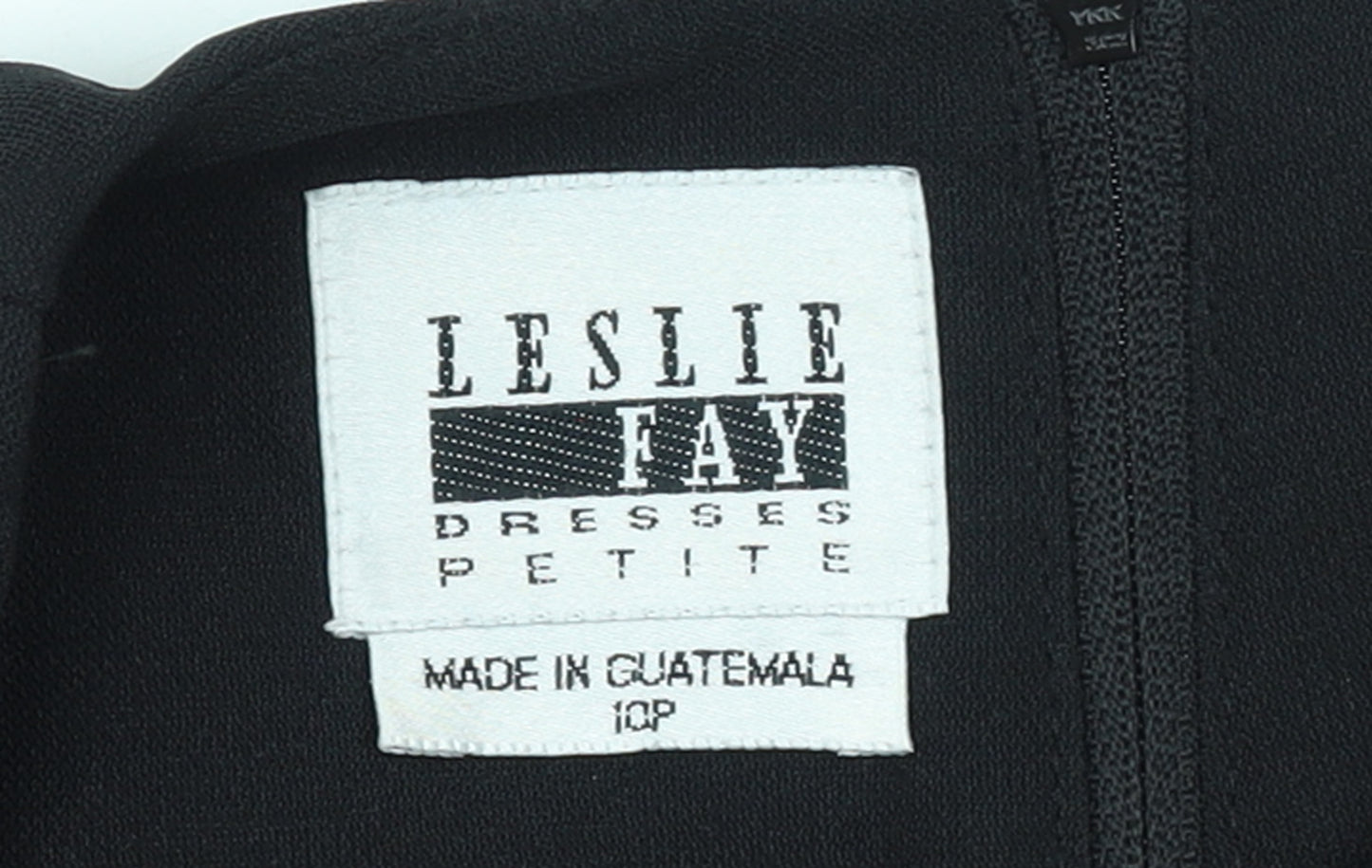 Leslie Fay Petite Women's Black Size 10 Sheath Dress