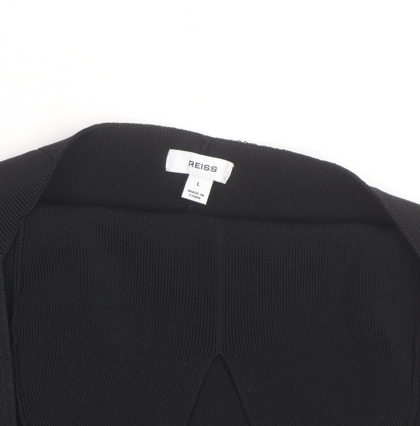 Reiss Women’s Black Halter Neck Knit Camisole Tank Top L