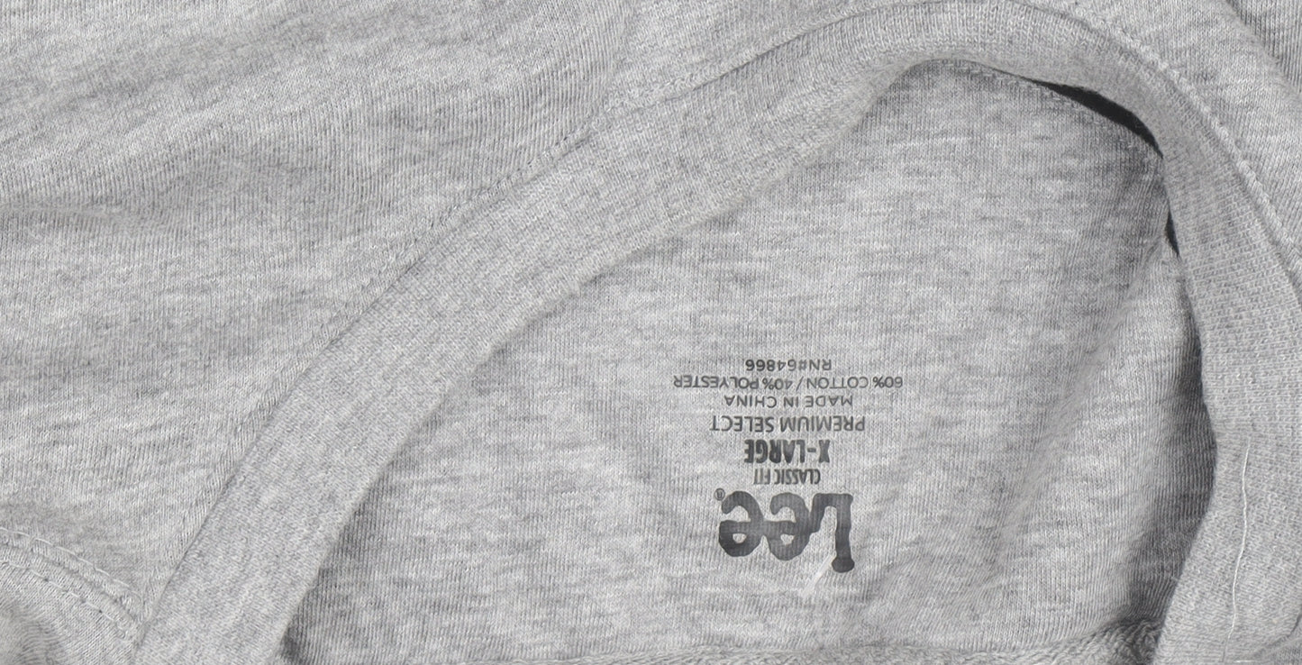 Lee Men's Grey XL Classic Fit Pullover Sweatshirt
