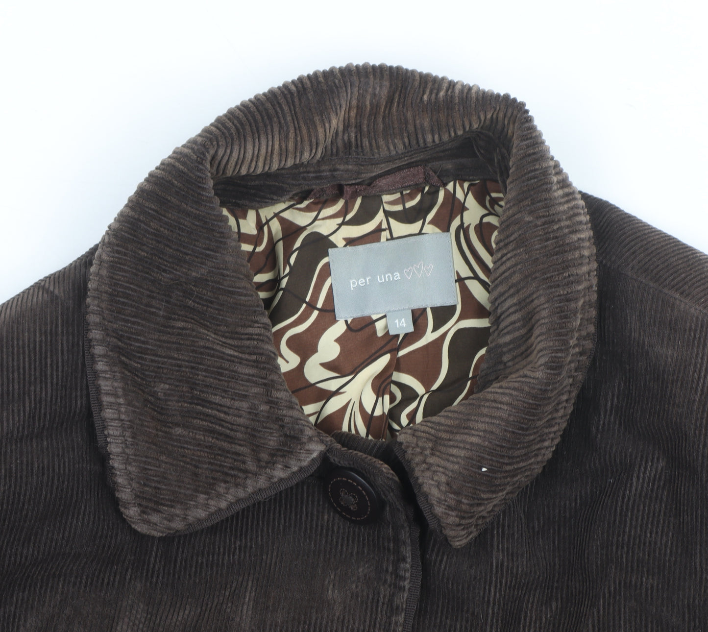 Marks and Spencer Per Una Women Brown Corduroy Jacket Size 14