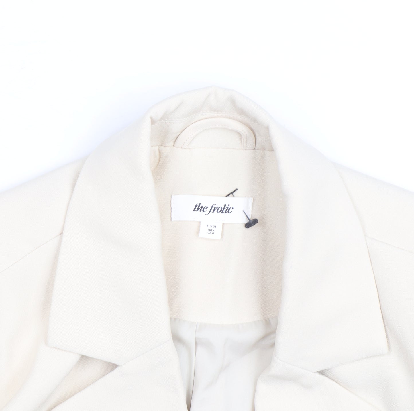 The Frolic Women’s Ivory Single-Breasted Blazer UK 8