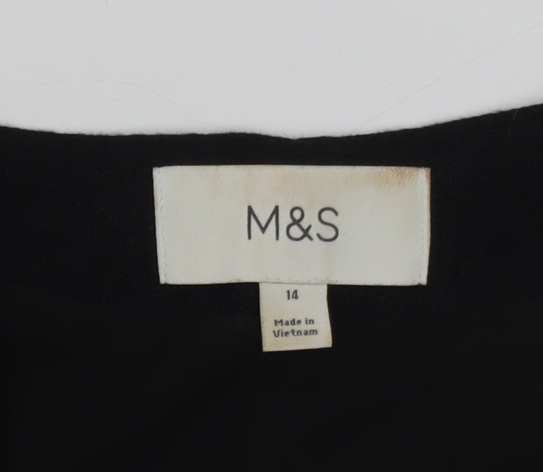Marks and Spencer Women's Black Size 14 Suit Waistcoat Classic Lined