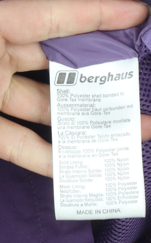Berghaus Women's Purple Waterproof Gore-Tex Rain Jacket Size 10