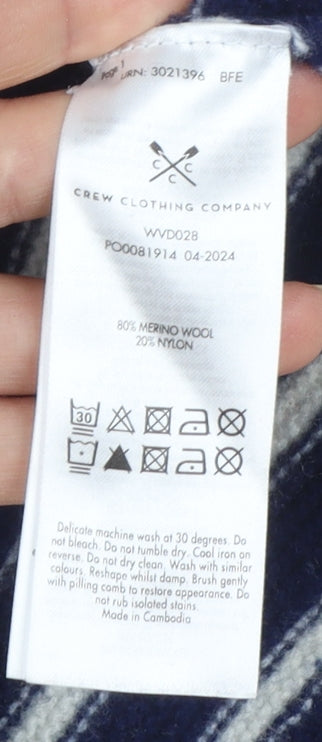 Crew Clothing Company Womens Blue Striped Merino Wool Jumper Size 12