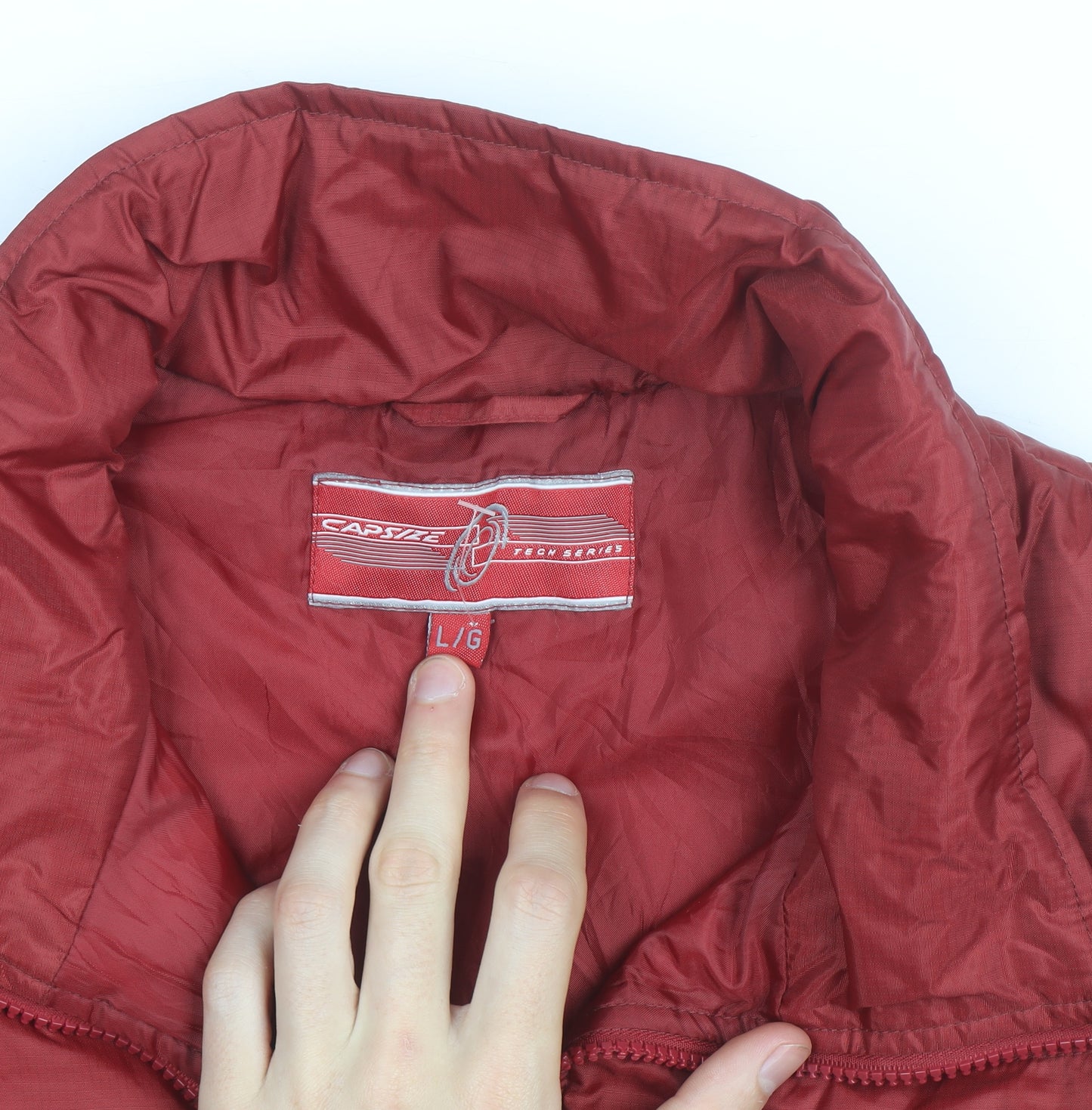 Carsize Men's Red Padded Nylon Bodywarmer Waistcoat Size L