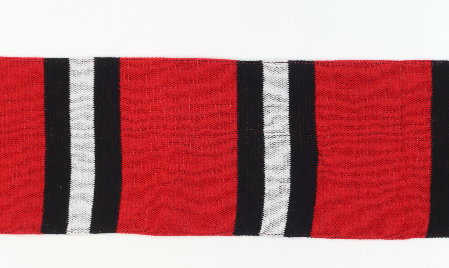 Manchester United Men Red Black Knit Scarf with Fringe - Football Fan Accessory