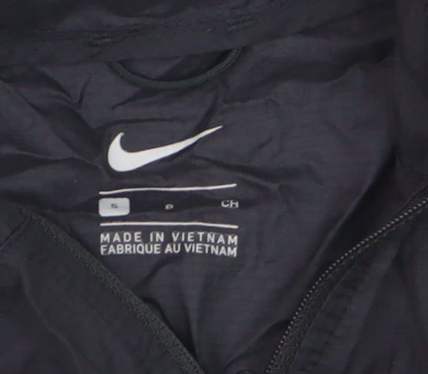 Nike Women's Black Small Windrunner Hooded Windbreaker Jacket