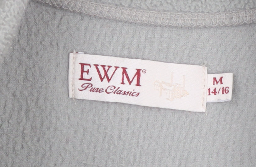 EWM Women Beige Fleece Bodywarmer Waistcoat Size 14 Regular Zip Style