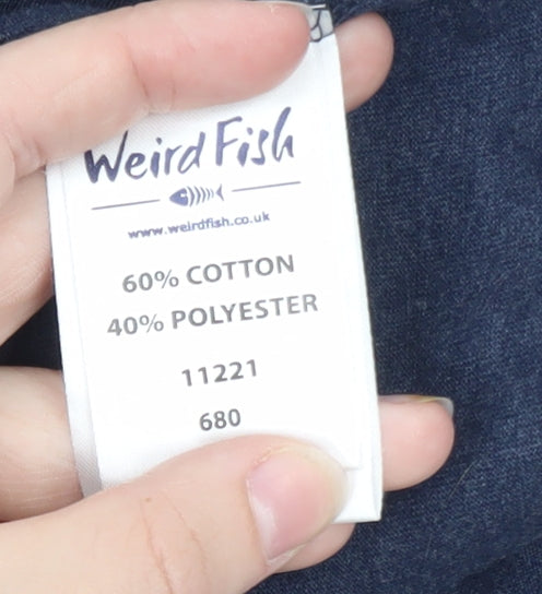 Weird Fish Women’s Blue Knee Length Shift Dress Size 16
