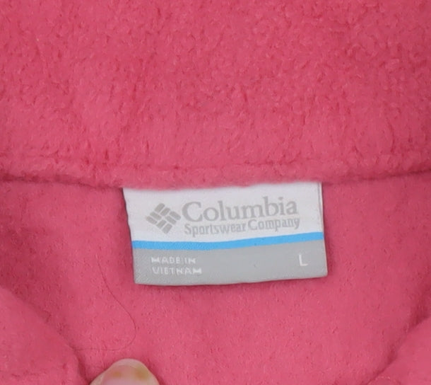 Columbia Women's Pink Fleece Full Zip Jacket Size L