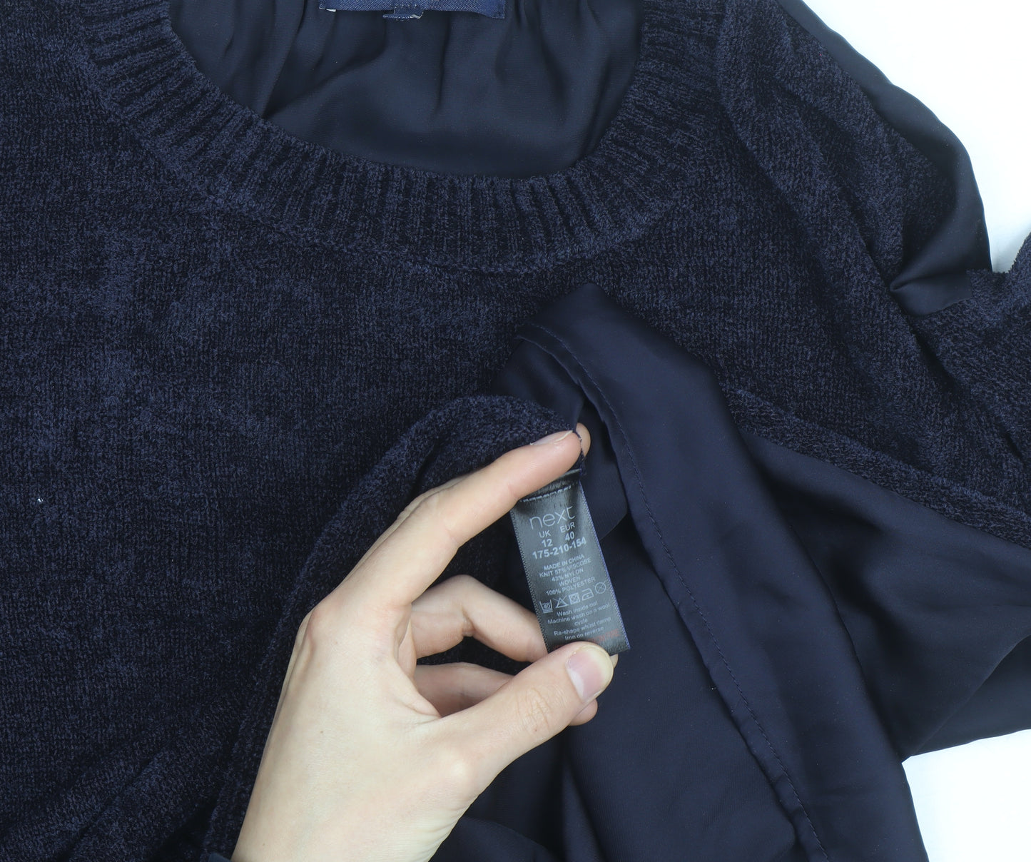 Next Women's Navy Crew Neck Pullover Jumper Size 12