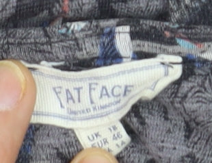Fat Face Women's Grey Parrot Print Sleeveless Camisole Top UK 18
