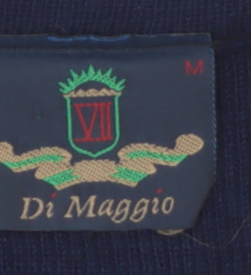 Di Maggio Men's Blue Red V-Neck Geometric Acrylic Jumper M
