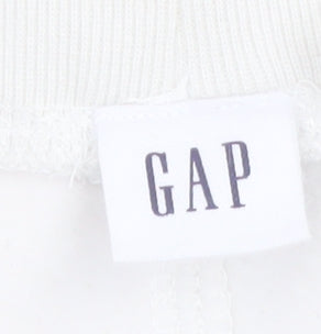 GAP Men’s White Sweat Shorts L Fleece Drawstring Casual