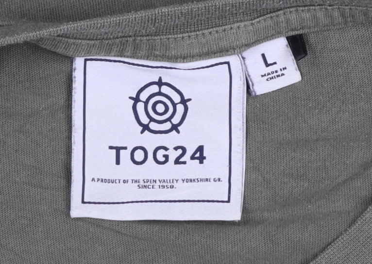 TOG24 Men’s Green Cotton Crew Neck Short Sleeve T-Shirt Size L
