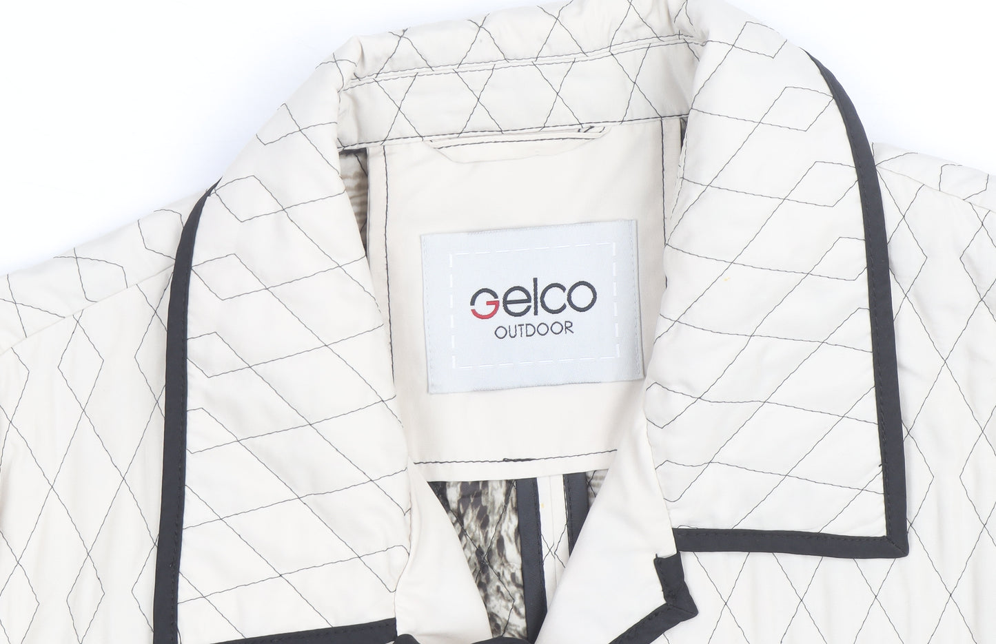 Gelco Outdoor Women’s Ivory Quilted Mid-Length Jacket Size 14