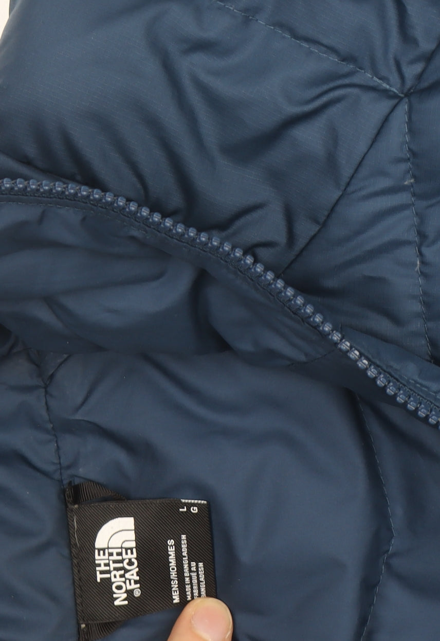 The North Face Men’s Blue L Hooded Puffer Jacket Lightweight Insulated