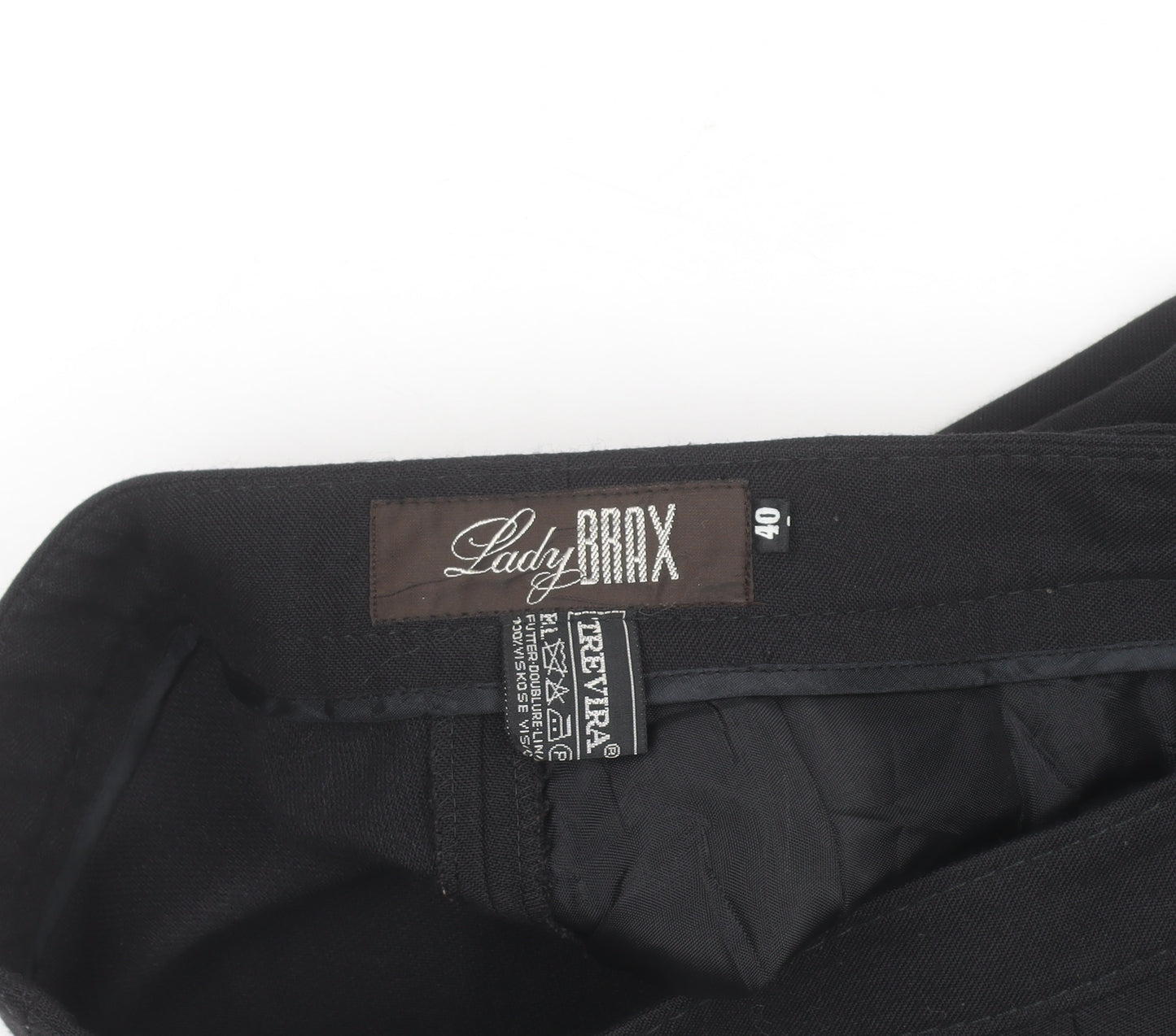Lady Brax Black Dress Pants Unisex Adults M Regular Fit Straight Leg Trousers