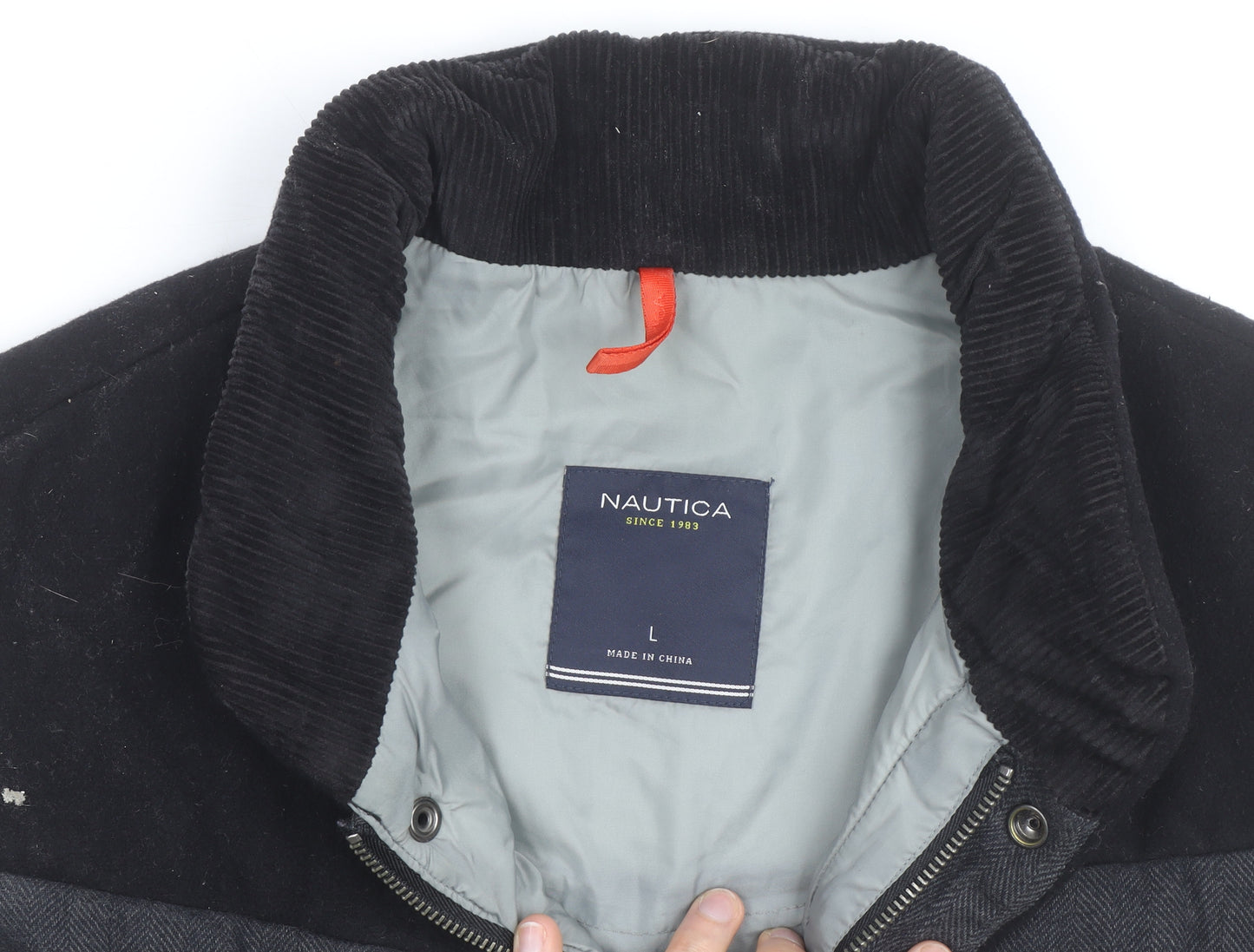 Nautica Men's Grey Wool Blend Padded Waistcoat Lined Bodywarmer Size L
