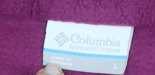 Columbia Women's Purple Fleece Full Zip Outdoor Jacket Size L