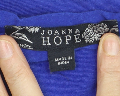Joanna Hope Women's Blue Cotton 3/4 Sleeve Plus Size 22 Blouse