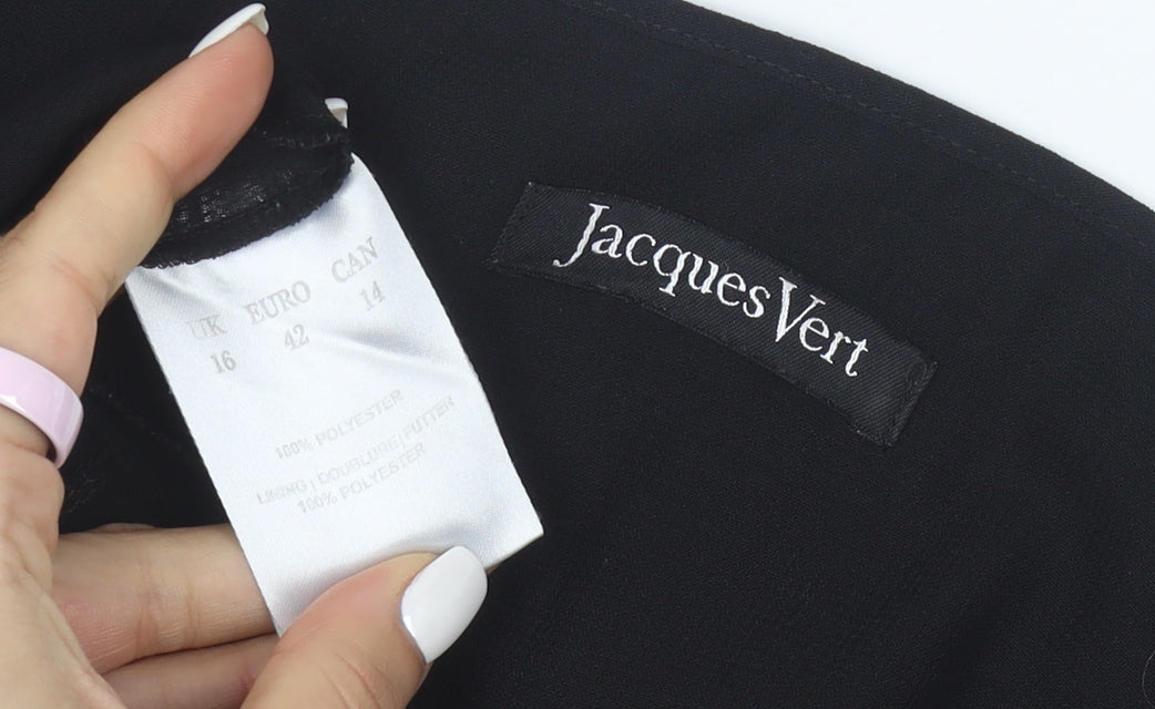 Jacques Vert Women's Black Sleeveless Blouse Size 16