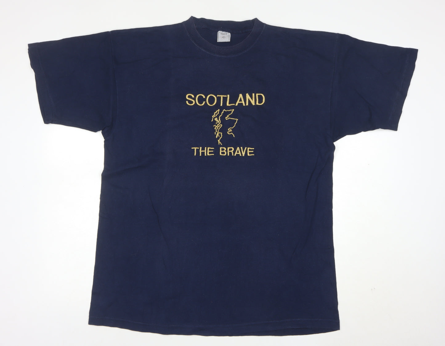 Premium Men's Navy Scotland The Brave XL Cotton T-Shirt