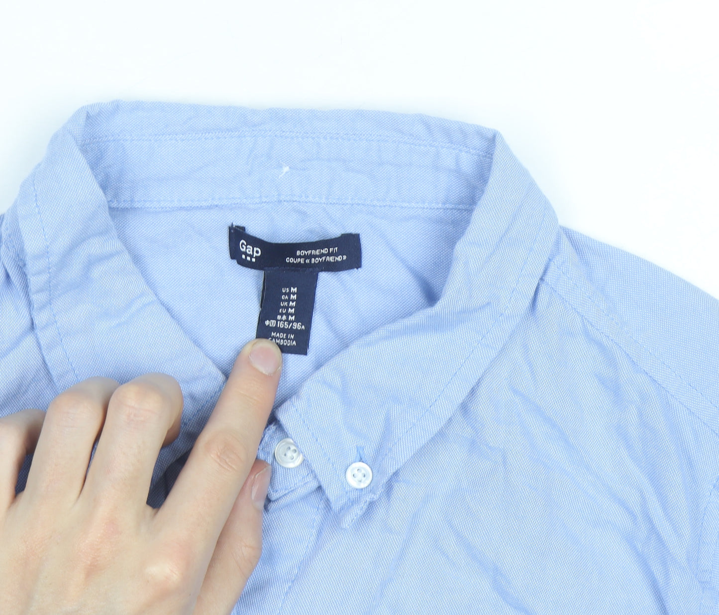 Gap Men's Blue Button-Down Cotton Oxford Shirt Medium