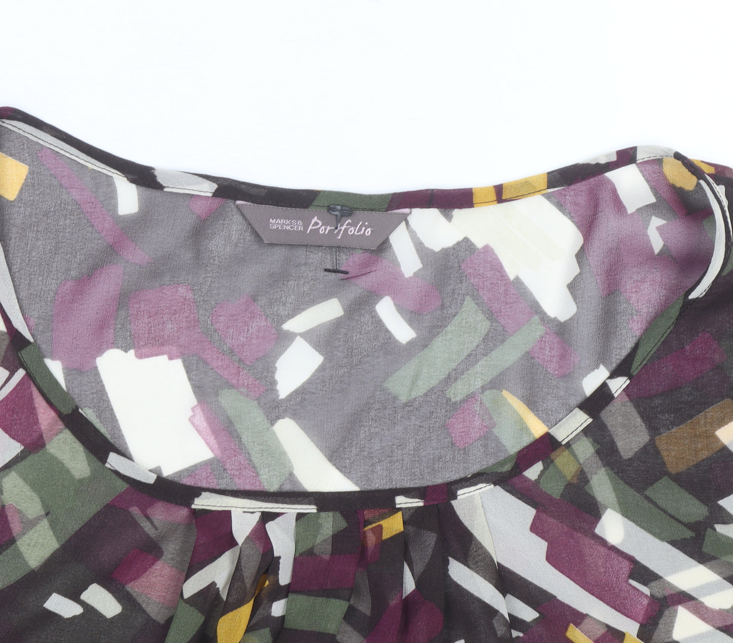 Marks and Spencer Women’s Multicoloured Chiffon Blouse Size 14
