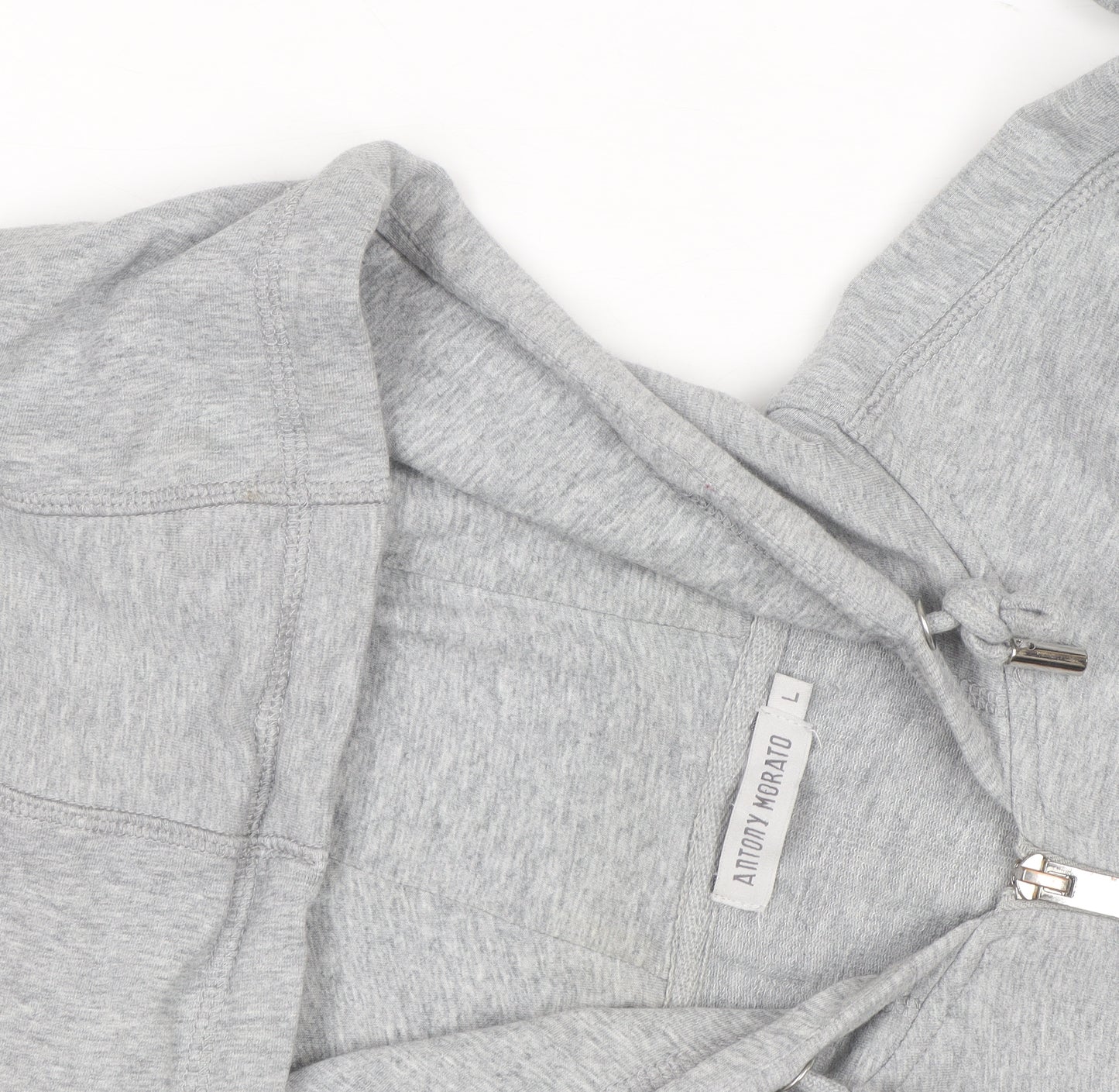 Antony Morato Men's Grey Full Zip Hoodie L Regular Fit