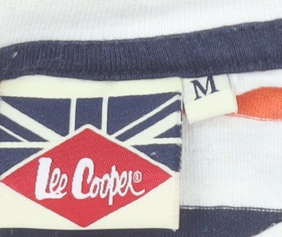 Lee Cooper Men's Multicoloured Striped Crew Neck T-Shirt M